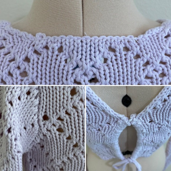 Francesca’s Belle keyhole crochet cardigan - Picture 13 of 16